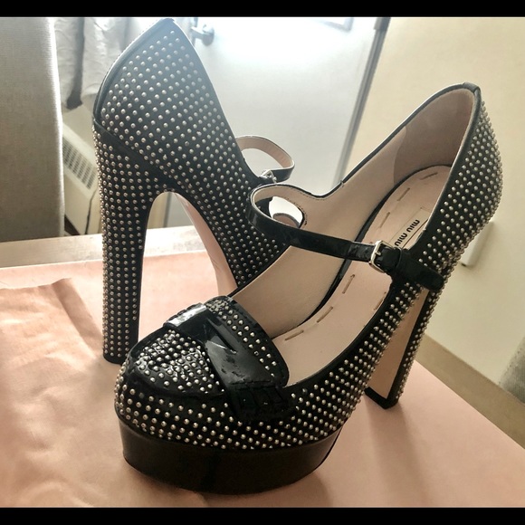 AUTHENTIC MIU MIU PATENT LEATHER HEELS $950 36 - Picture 4 of 16